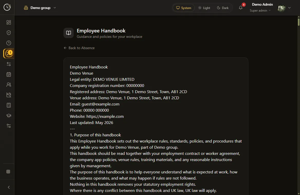handbook — existing dark-mode demo capture.