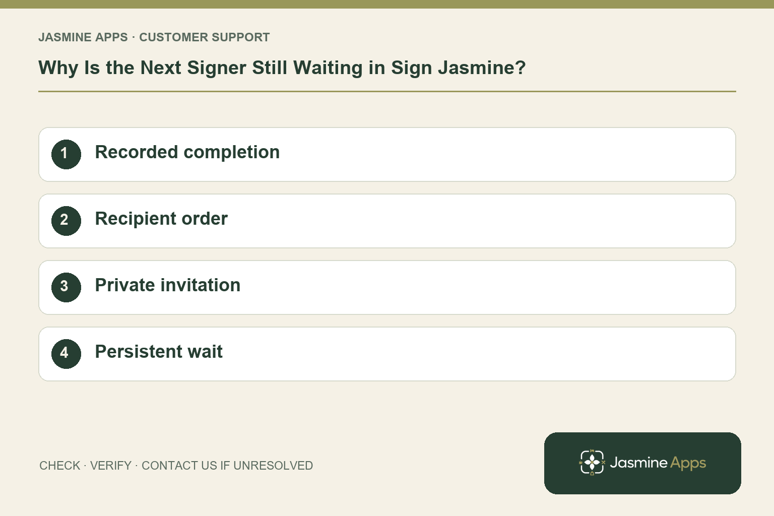 Why Is the Next Signer Still Waiting in Sign Jasmine?