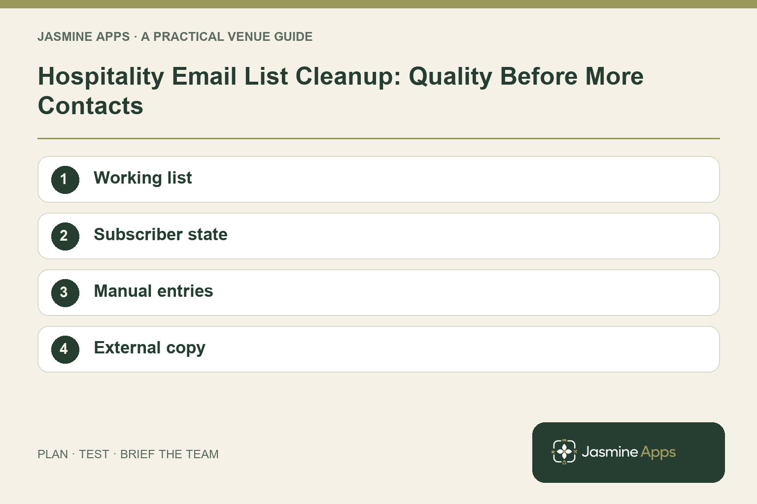 Hospitality Email List Cleanup: Quality Before More Contacts